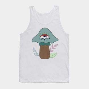 Third Eye Mushroom with flowers Tank Top